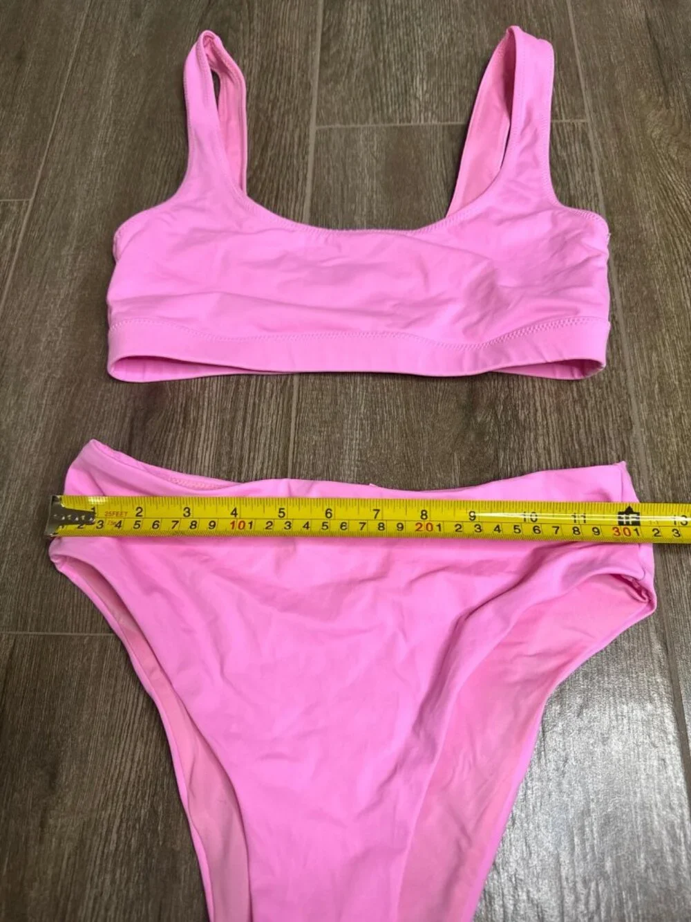 SKIMS Bubble Gum Bikini Set High Waist Bikini Size S
